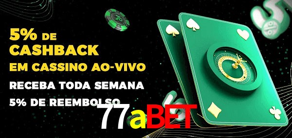 Promoções do cassino ao Vivo 77abet
